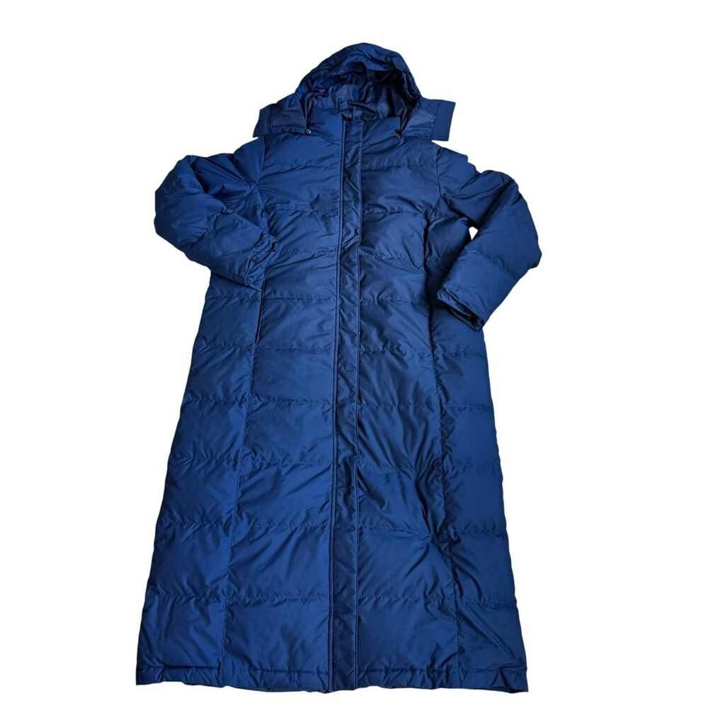 LL Bean Ultrawarm Long Down Coat XL Reg Blue DownTek Hooded Long Heavy Parka